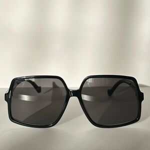 Loewe Black Hexagonal Sunglasses Vintage
